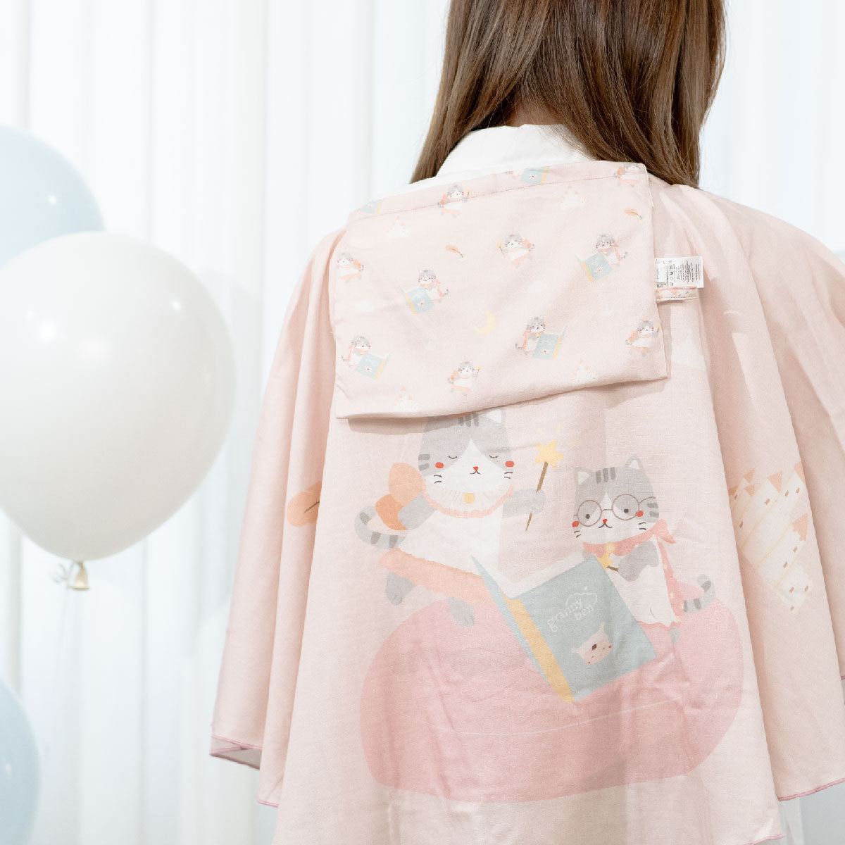 Granny Ben Birthday Party Collection Tencel™ Muslin Pocket Poncho Mood 2