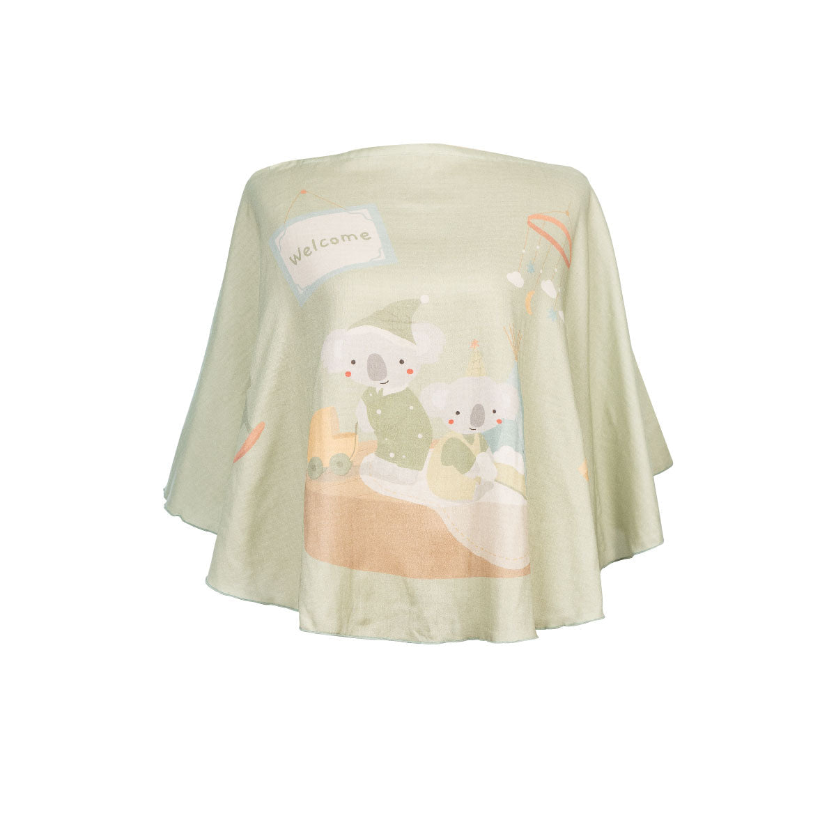 Granny Ben Birthday Party Collection Tencel™ Muslin Pocket Poncho ผ้าคลุมให้นมพับเก็บได้ในตัว