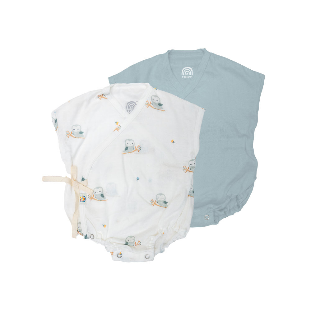 Saeson Tencel™ Baby Bodysuits Short Sleeve Set เซ็ตบอดี้สูทแรกเกิดแขนสั้น