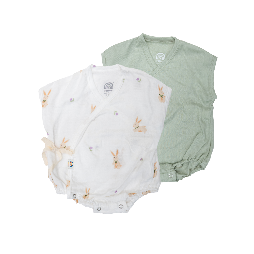 Saeson Tencel™ Baby Bodysuits Short Sleeve Set เซ็ตบอดี้สูทแรกเกิดแขนสั้น