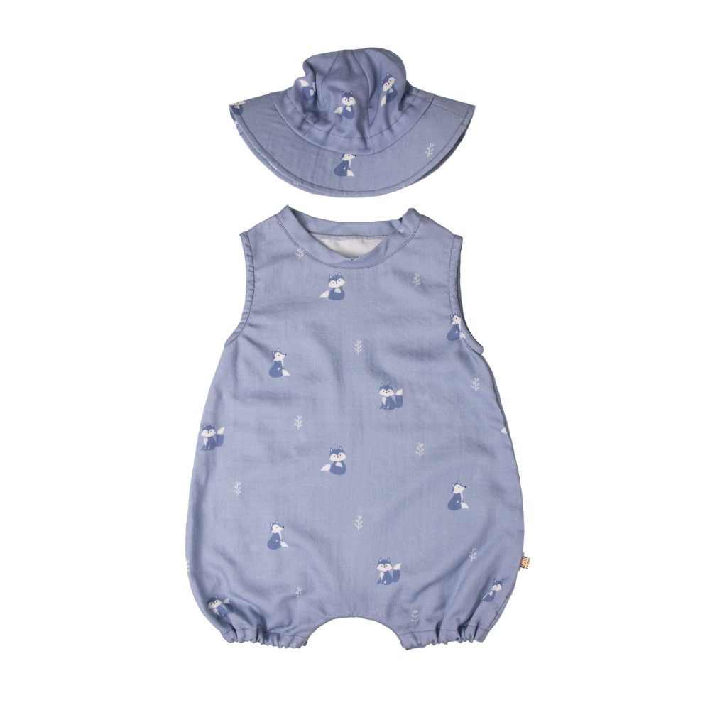Saeson Tencel™ Basic Jumpsuit Set ชุดจั๊มสูทแขนกุด + หมวก