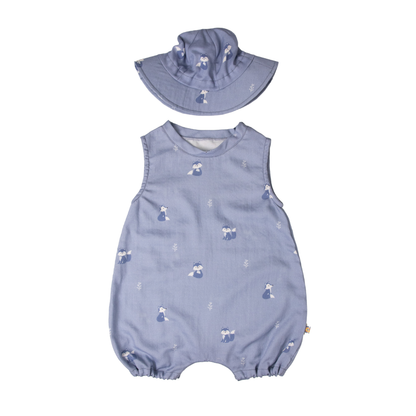 Saeson Tencel™ Basic Jumpsuit Set ชุดจั๊มสูทแขนกุด + หมวก