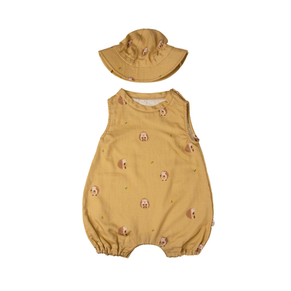 Saeson Tencel™ Basic Jumpsuit Set ชุดจั๊มสูทแขนกุด + หมวก