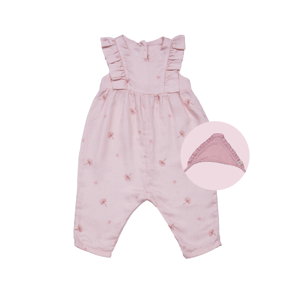 Saeson Tencel™ The Little Charmer Jumpsuit & Ruffle Headband เซ็ตลิตเติ้ลชาร์มเมอร์จั๊มสูท + ผ้าคาดผมรัฟเฟิล