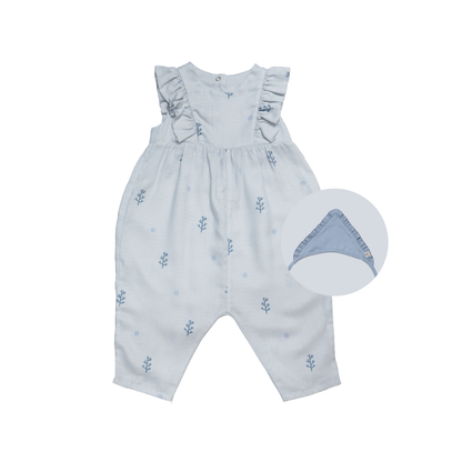 Saeson Tencel™ The Little Charmer Jumpsuit & Ruffle Headband เซ็ตลิตเติ้ลชาร์มเมอร์จั๊มสูท + ผ้าคาดผมรัฟเฟิล